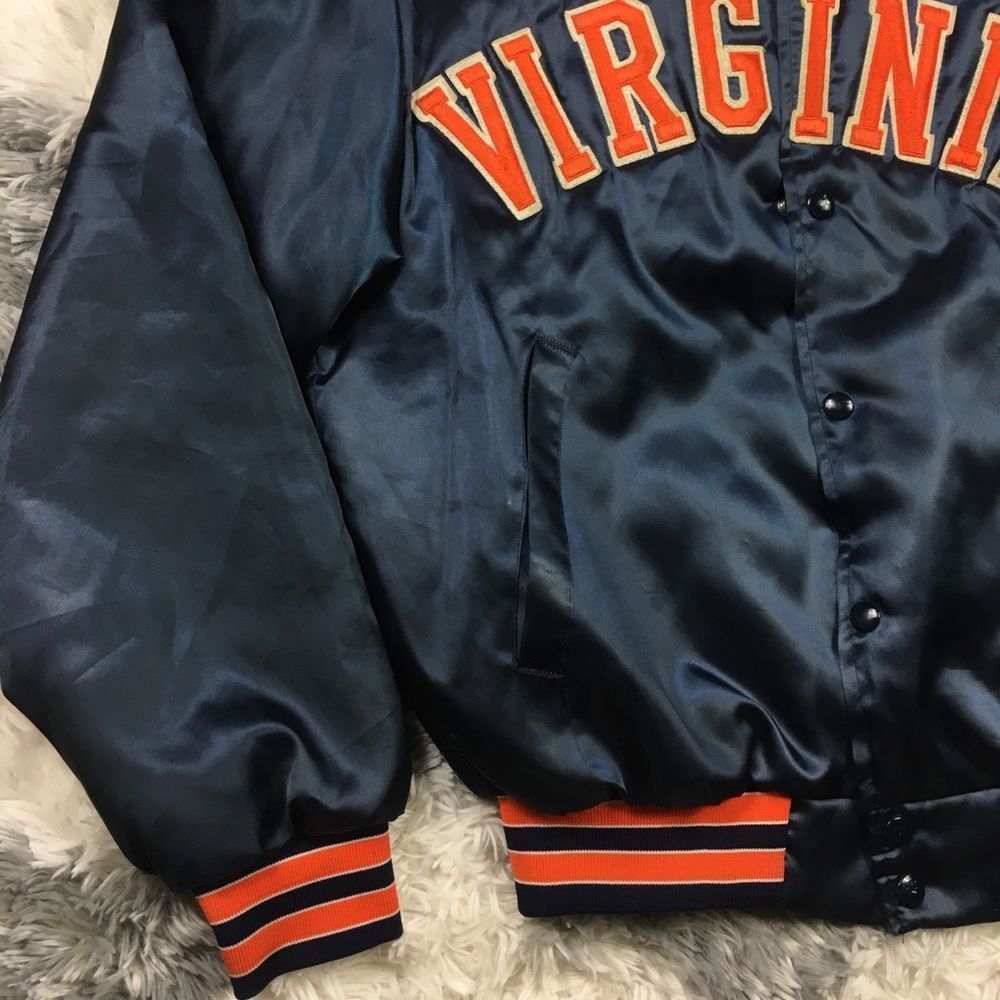 Men vintage swingster virginia cavaliers snap button jacket size L Pre-owned - Picture 3 of 9